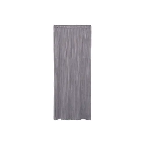 PLEATS PLEASE ISSEY MIYAKE Серый Женские Повседневные длинные юбки