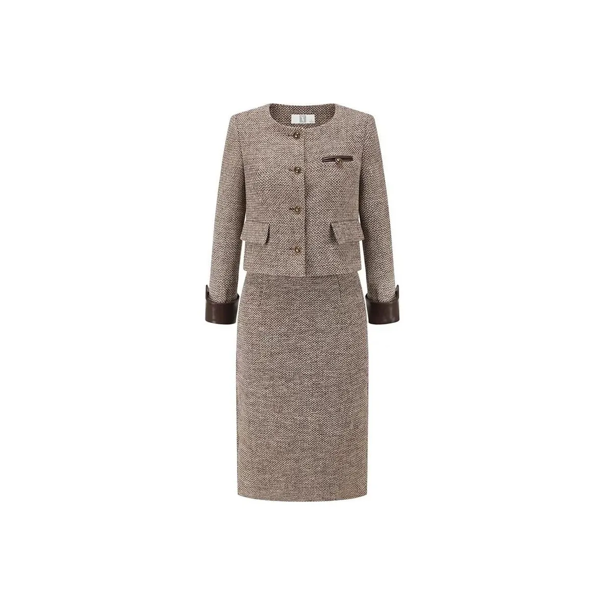 ONE SHALLOW Бизнес-костюм женский кофейный