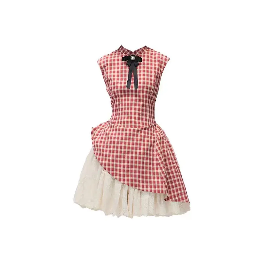PLAY BUSH Short Sleeved Dresses Women's Red