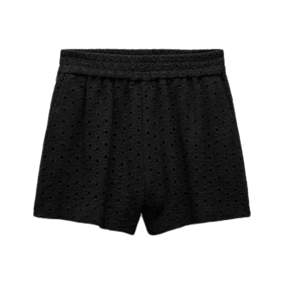 ZARA Повседневные шорты женские черные