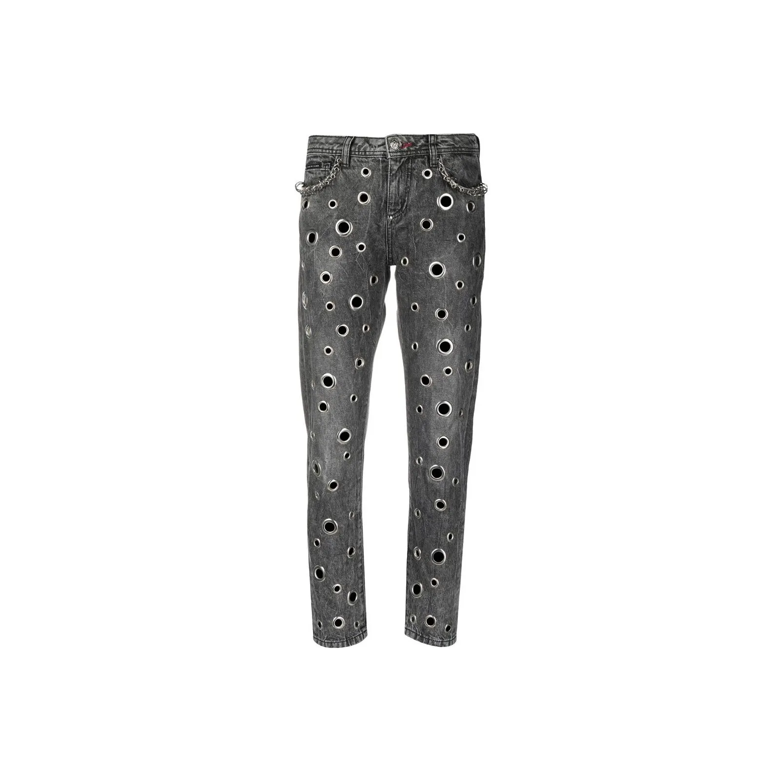 PHILIPP PLEIN Ring detail Boyfriend Jeans