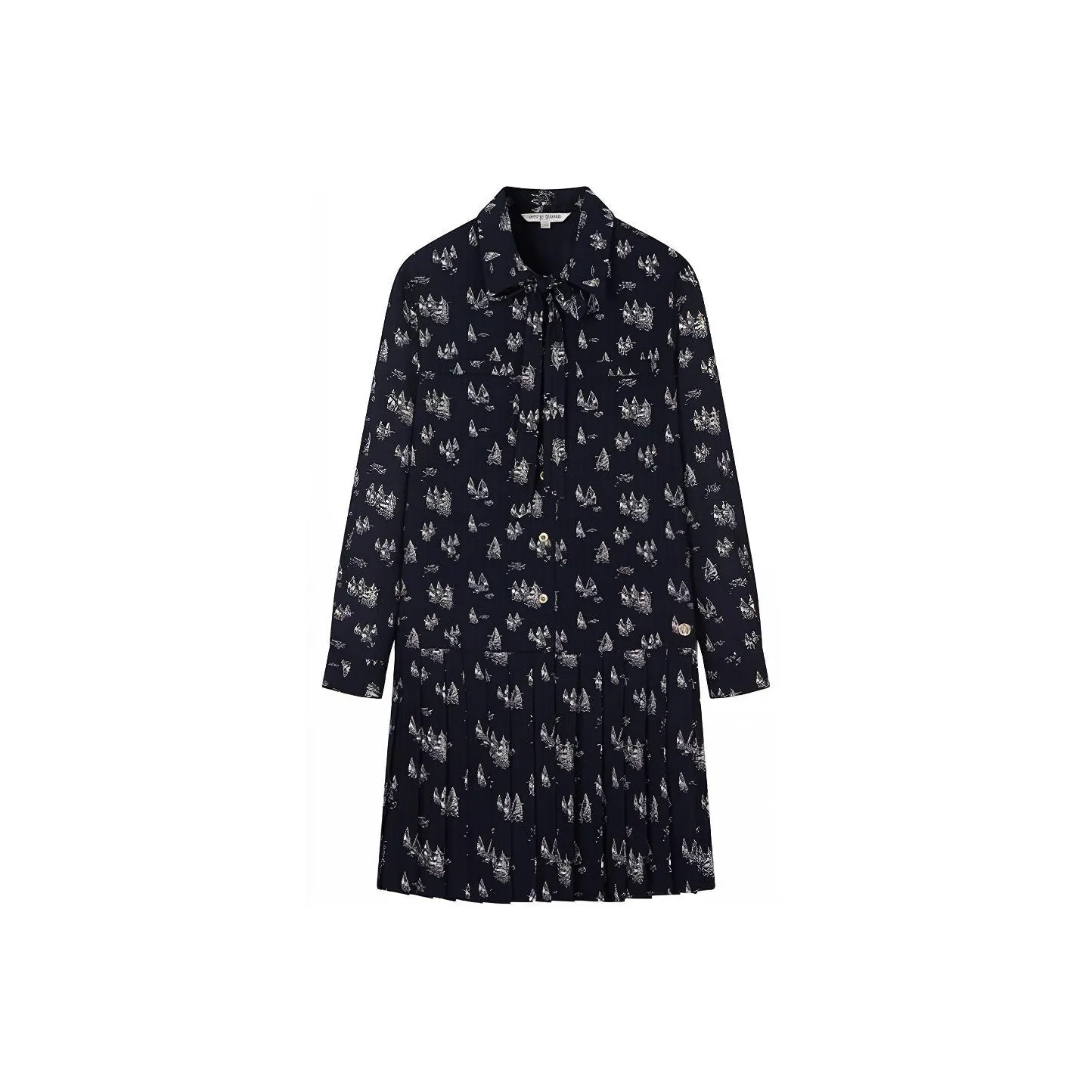 Teenie Weenie Long Sleeved Dresses Women's Navy Blue