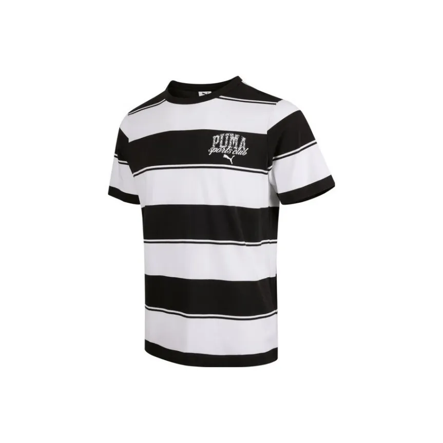 PUMA Basic T-Shirt Мужская Черный Белый