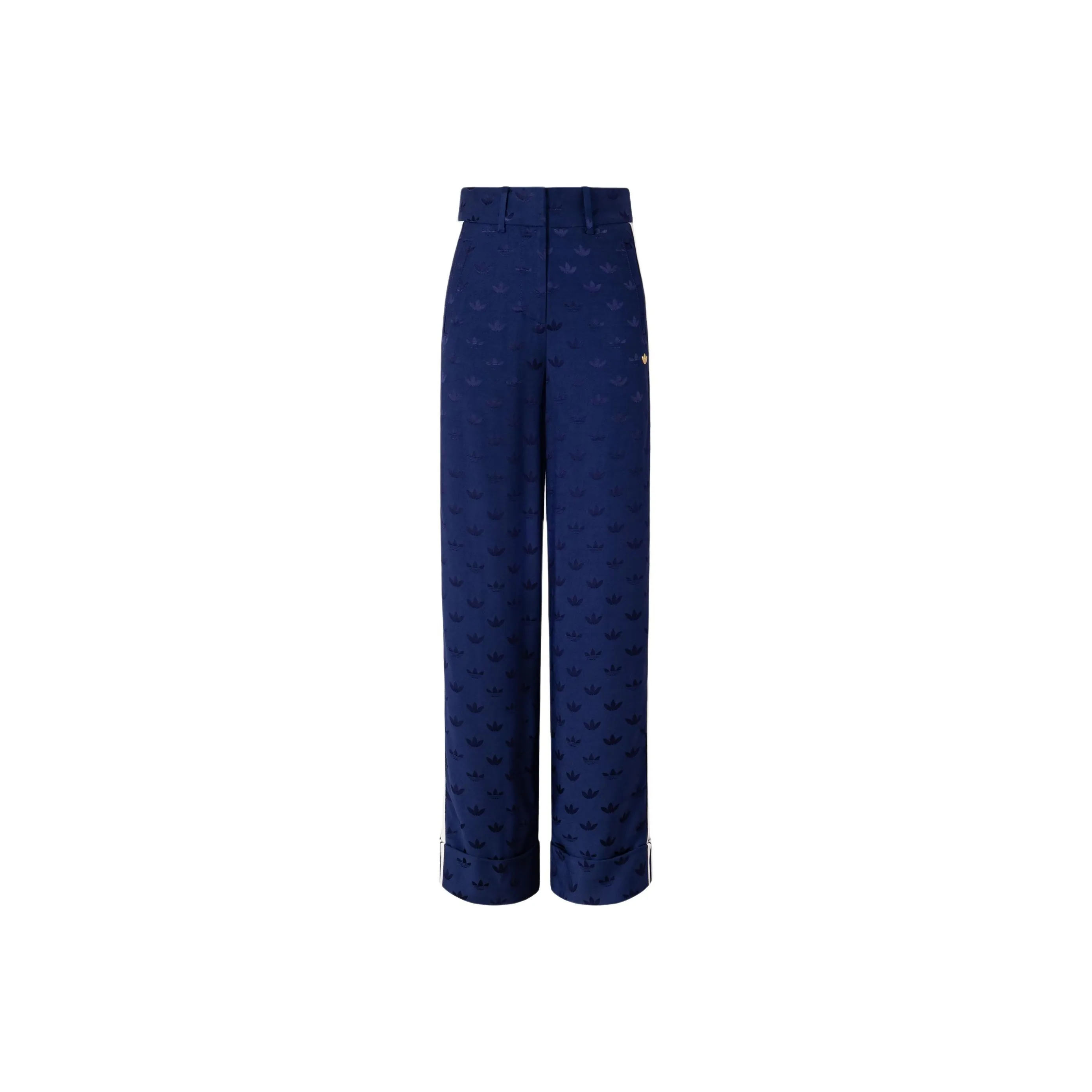 Adidas Originals PREMIUM WOVEN JACQUARD TRACKSUIT BOTTOMS Knitted Sweatpants Women's Dark Blue