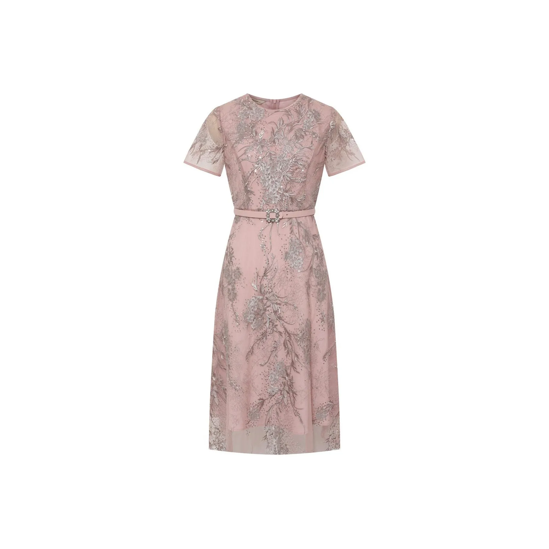 BBLLUUEE Короткий рукав Платье Женское Розовое