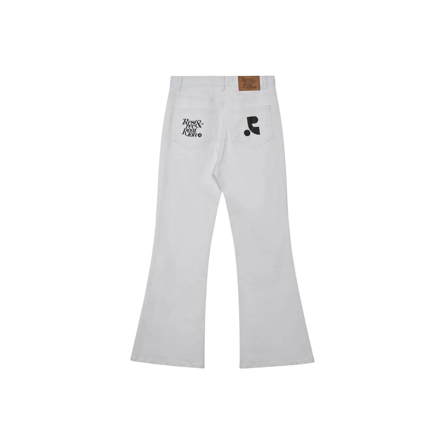 Rest&Recreation SS25 WIDE FLARE JEANS Women's White/White