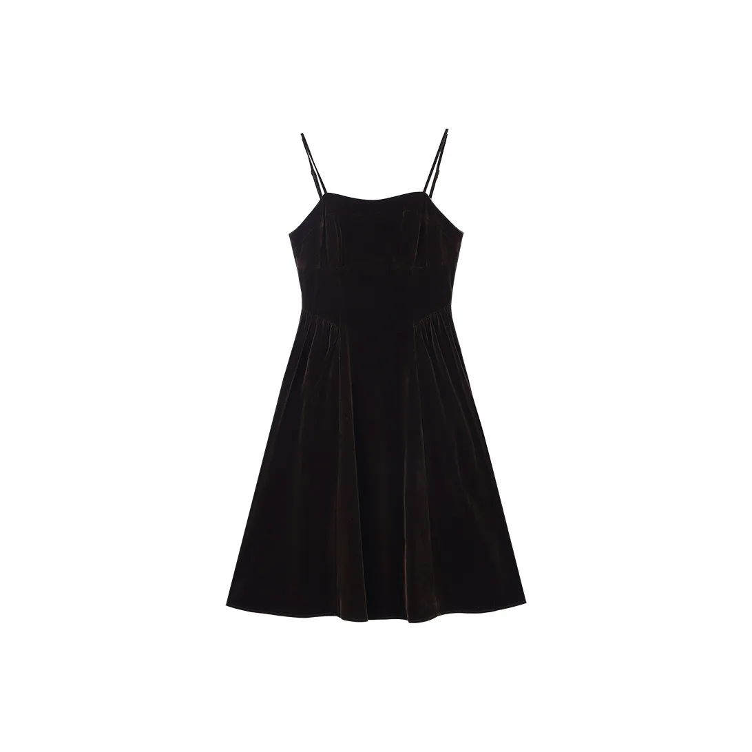 THE SEA LIFE Платье с юбкой женское кофейного цвета