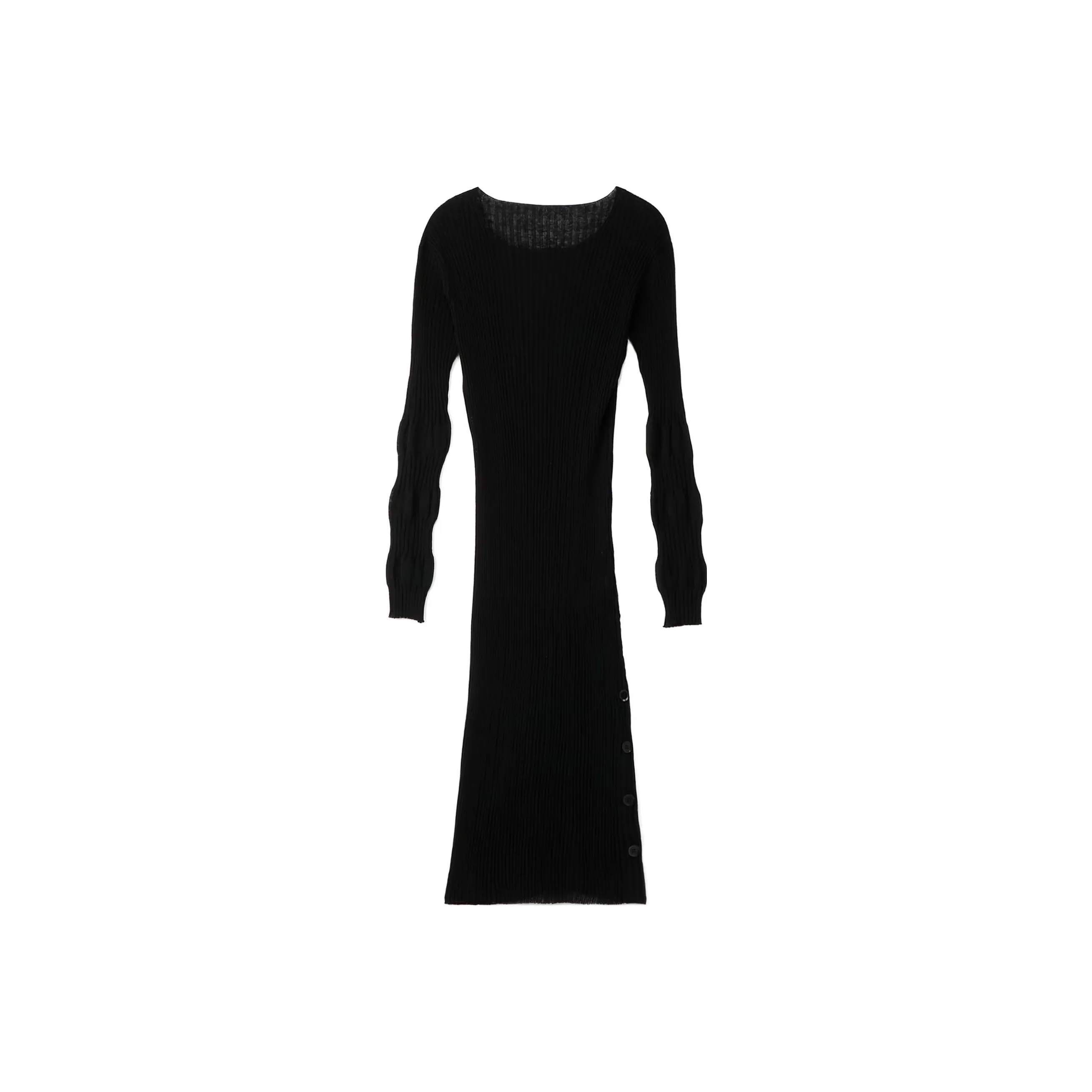 Yohji Yamamoto Long Sleeved Dresses Women's Black