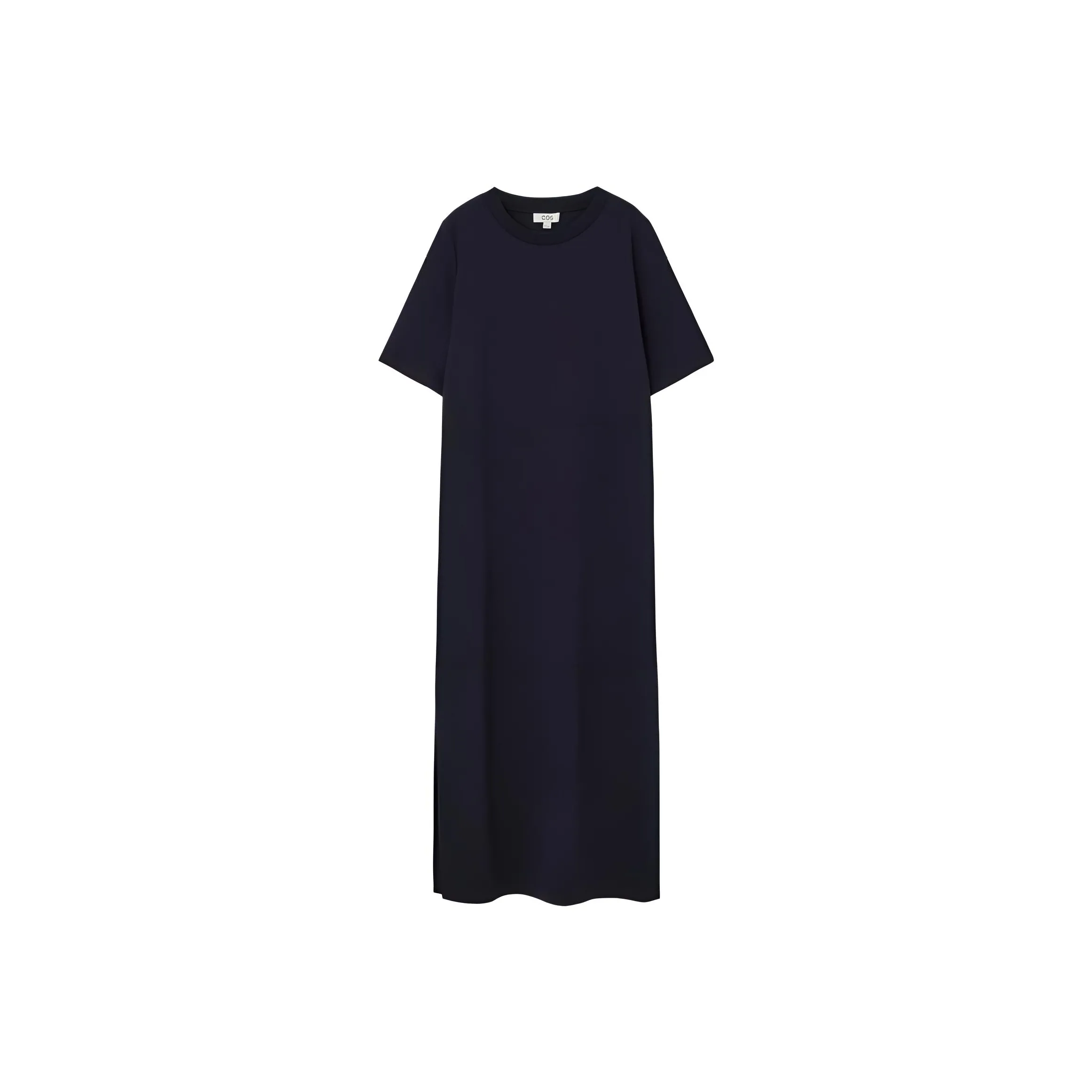 COS Короткий рукав платье женское синее