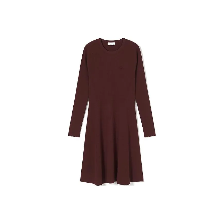 LACOSTE Длинное платье с длинными рукавами женское