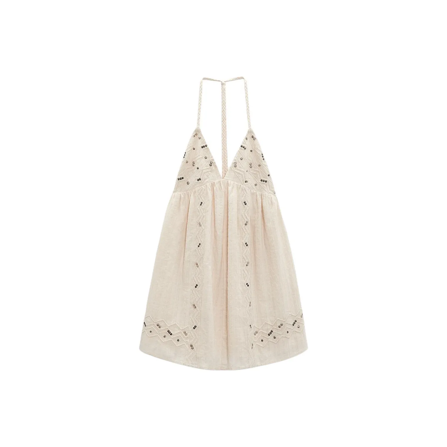 ZARA Sleeveless Dress Women's White
