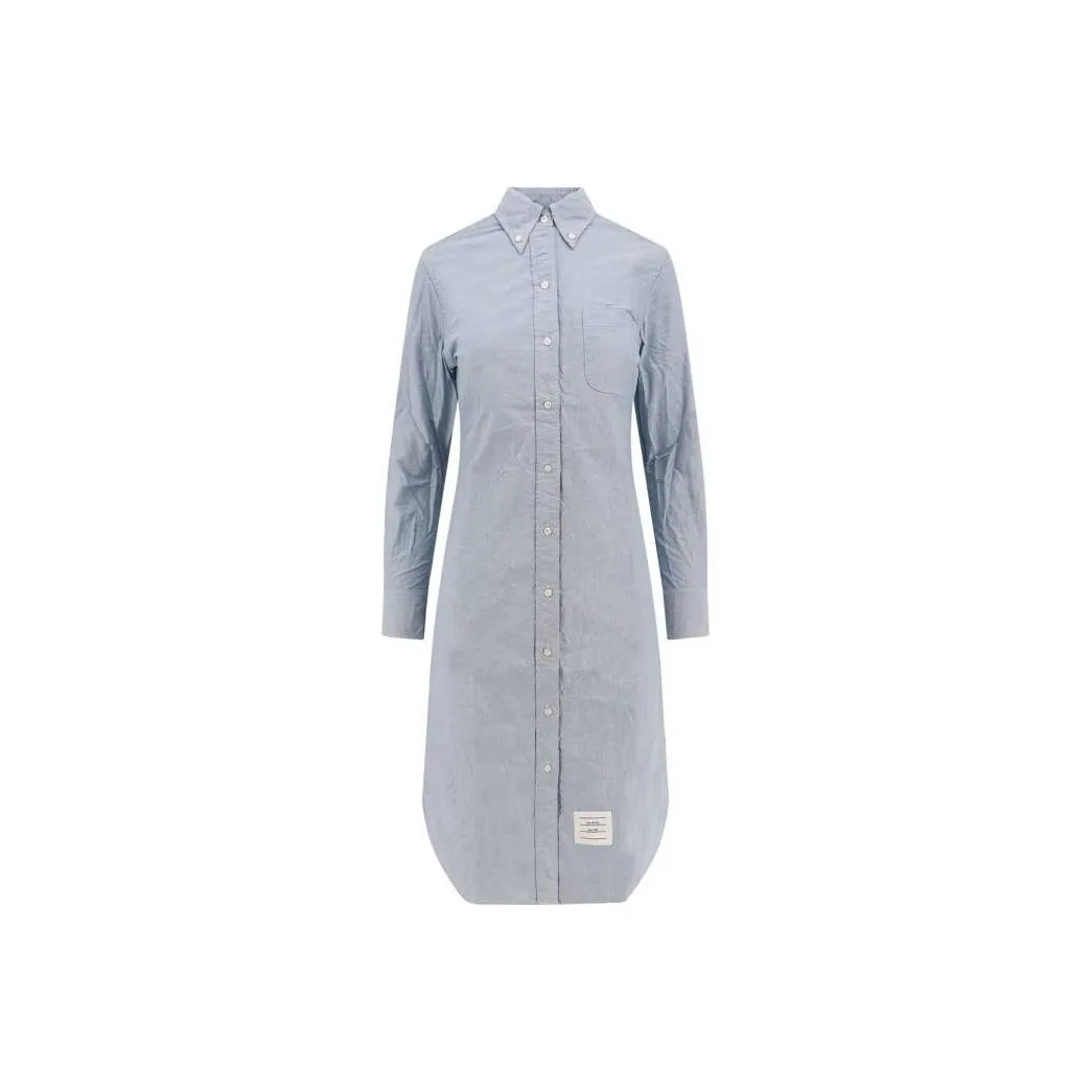 THOM BROWNE Buttoned Knee Length Shirt Dress
