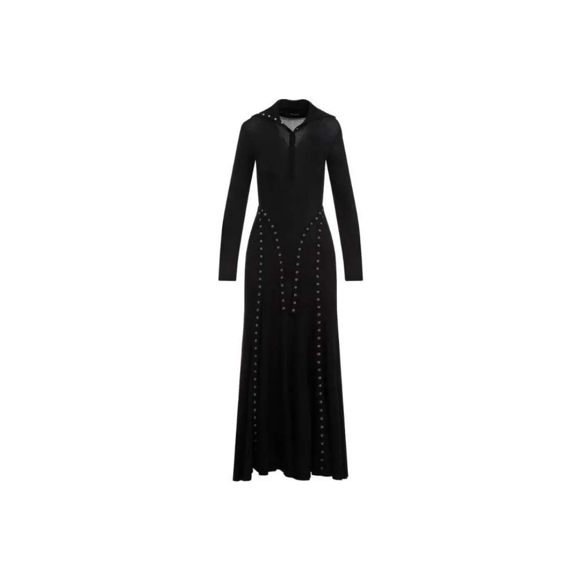 SIMONE ROCHA Ribbed Snap Detailed Bias Cut Dress