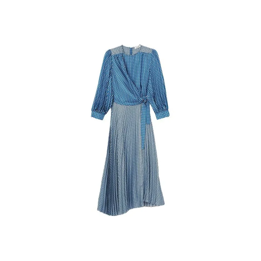 Sandro Graphic-print Satin Midi Dress