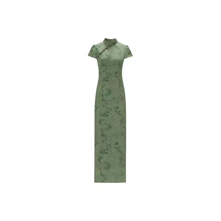 COVT Короткий рукав Платье Женское Зеленое