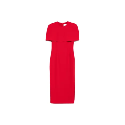 ROLAND MOURET Red Женские Короткие Платья с Рукавами