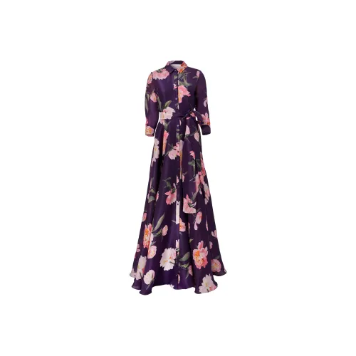 CarolinaHerrera Темно-фиолетовые Женские Платья с Длинным Рукавом