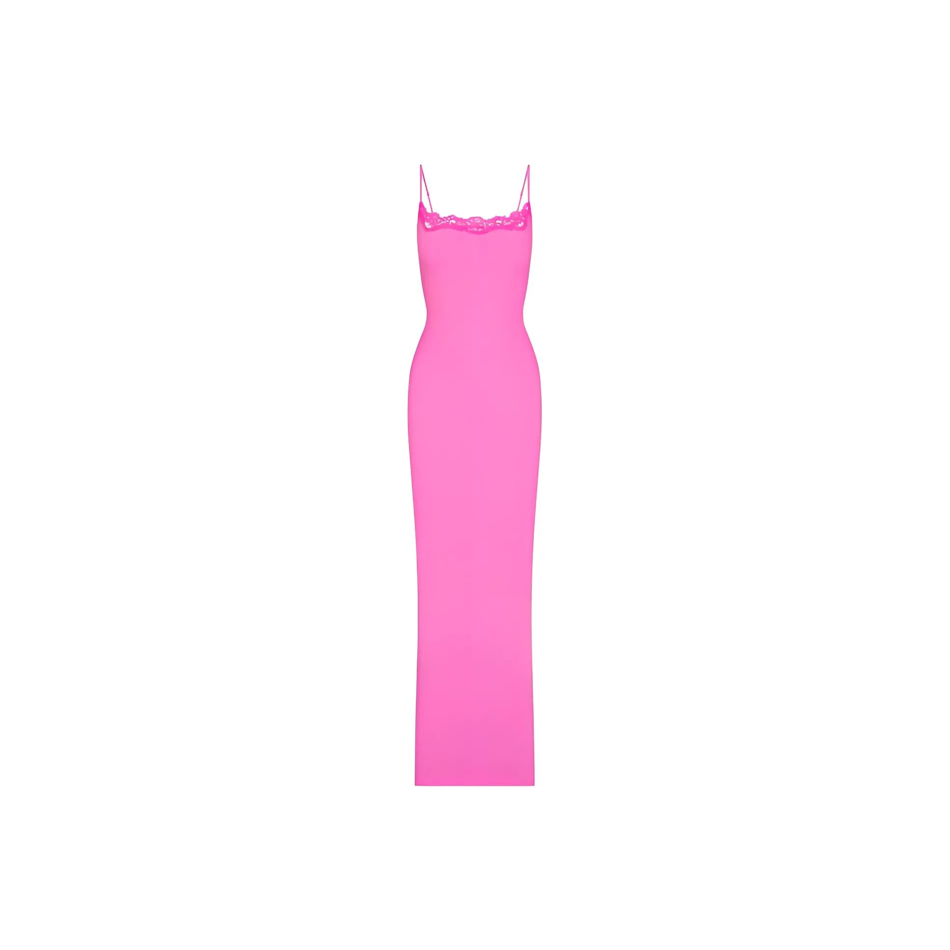 SKIMS Valentine's Day FITS EVERYBODY LACE LONG SLIP DRESS Slip Dresses Women's TAFFY TONAL/Toffee
