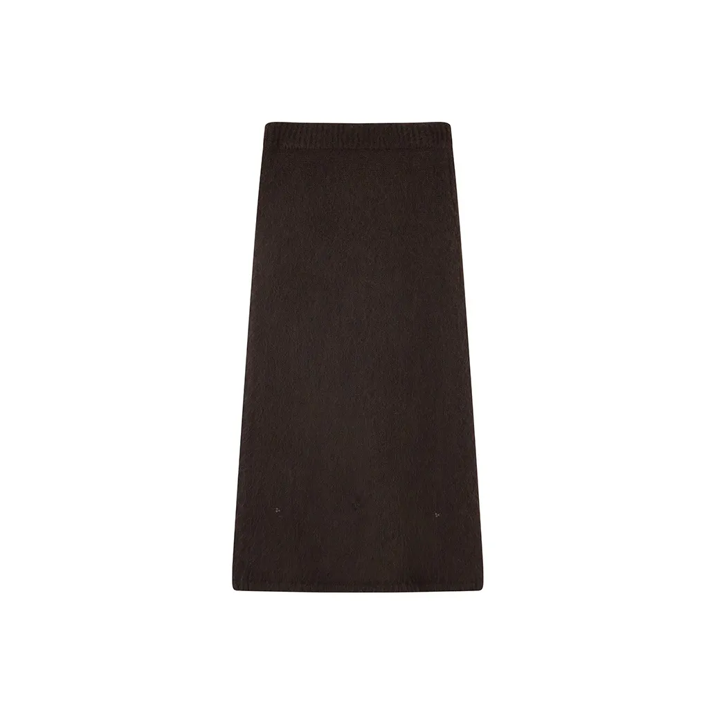 Ouyang KNIT Длинная Юбка Женская Карамельный Коричневый