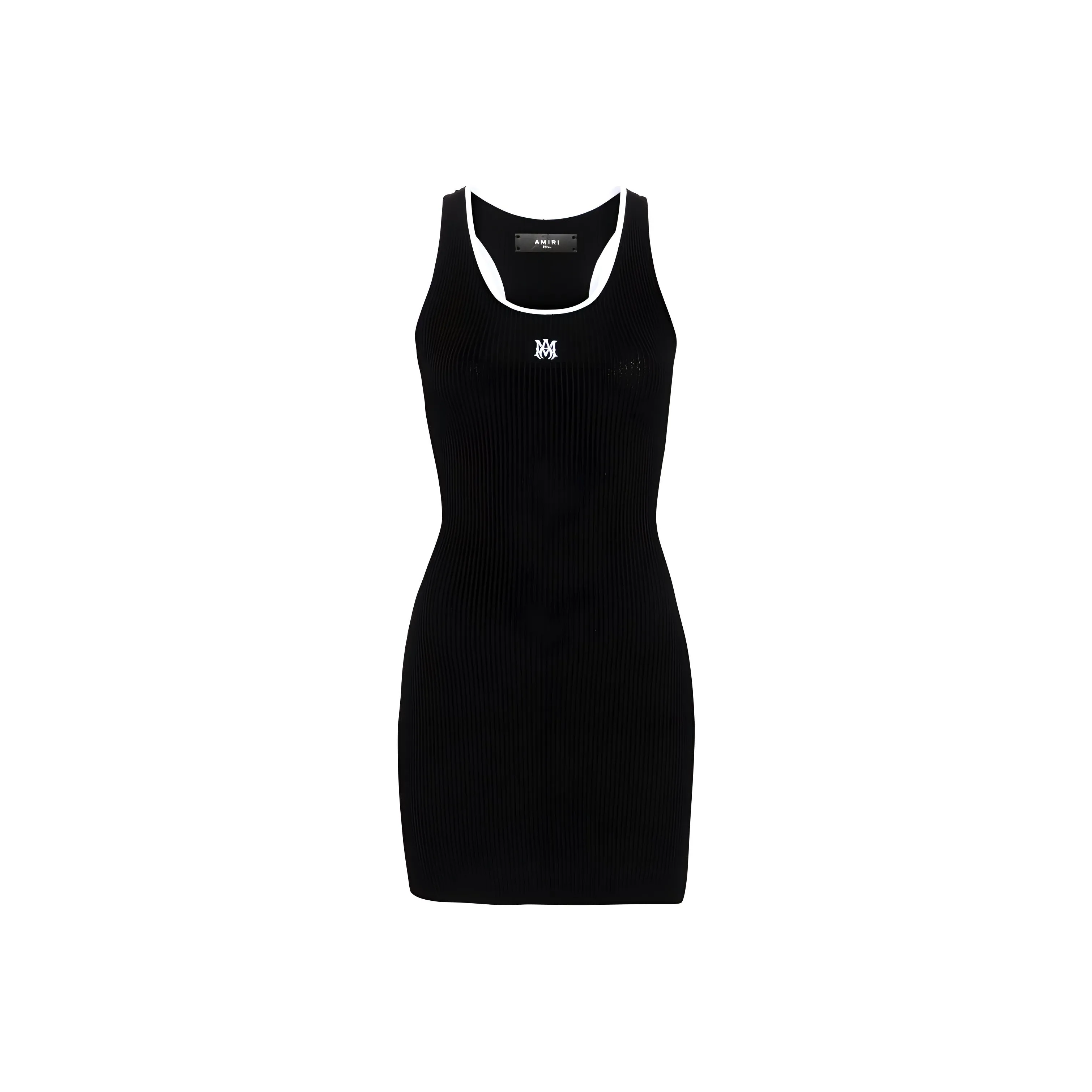 AMIRI Logo Embroidered Knitted Mini Dress