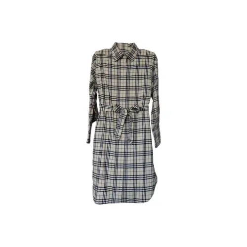 Burberry Серый Женские Длинные Платья с Рукавами