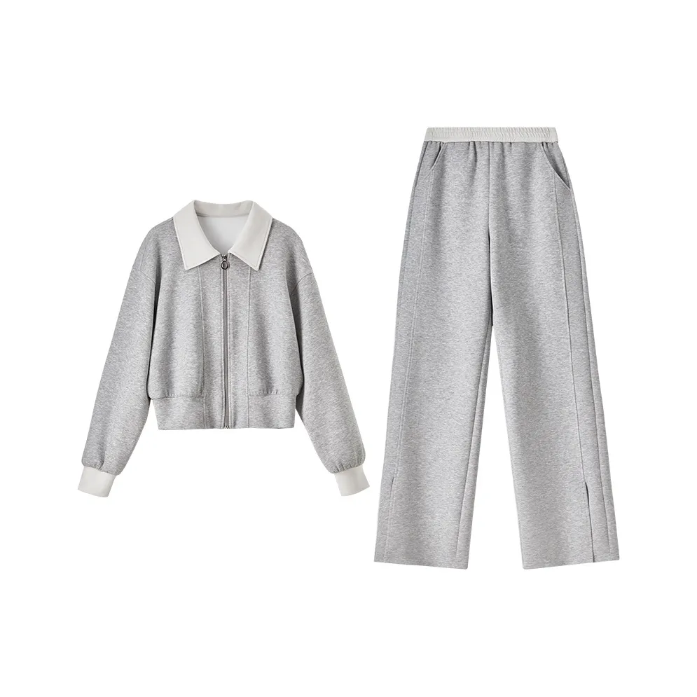 SENTUBILA Casual Suits Women's Gray & Apricot