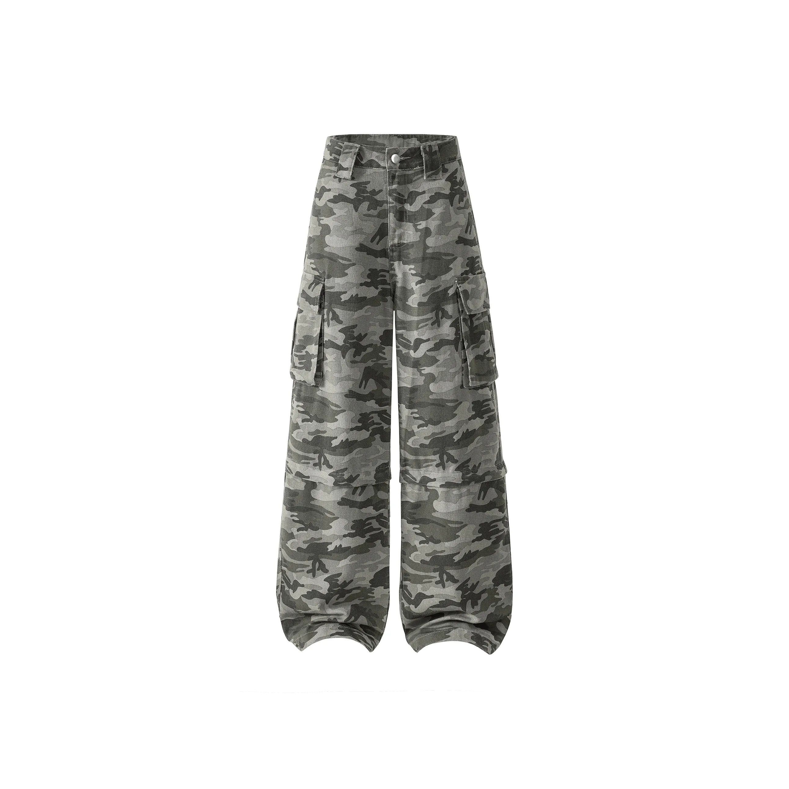 Wen Shan Jeans Women's Camouflage Gray