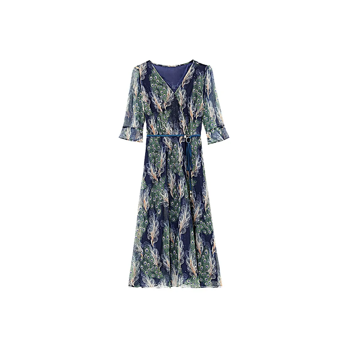 PAIN OR PLEASURE Summer Short Sleeved Dresses Women's Blue