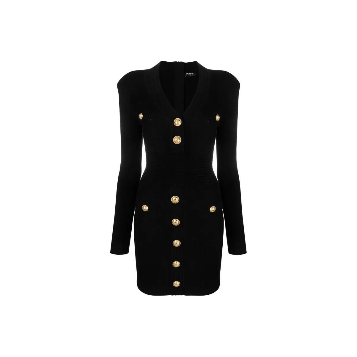 BALMAIN Button embellished Knitted Minidress