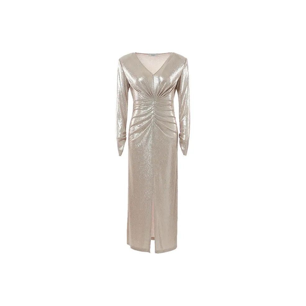 BESIONIA SS25 Dress Women's Light Gold