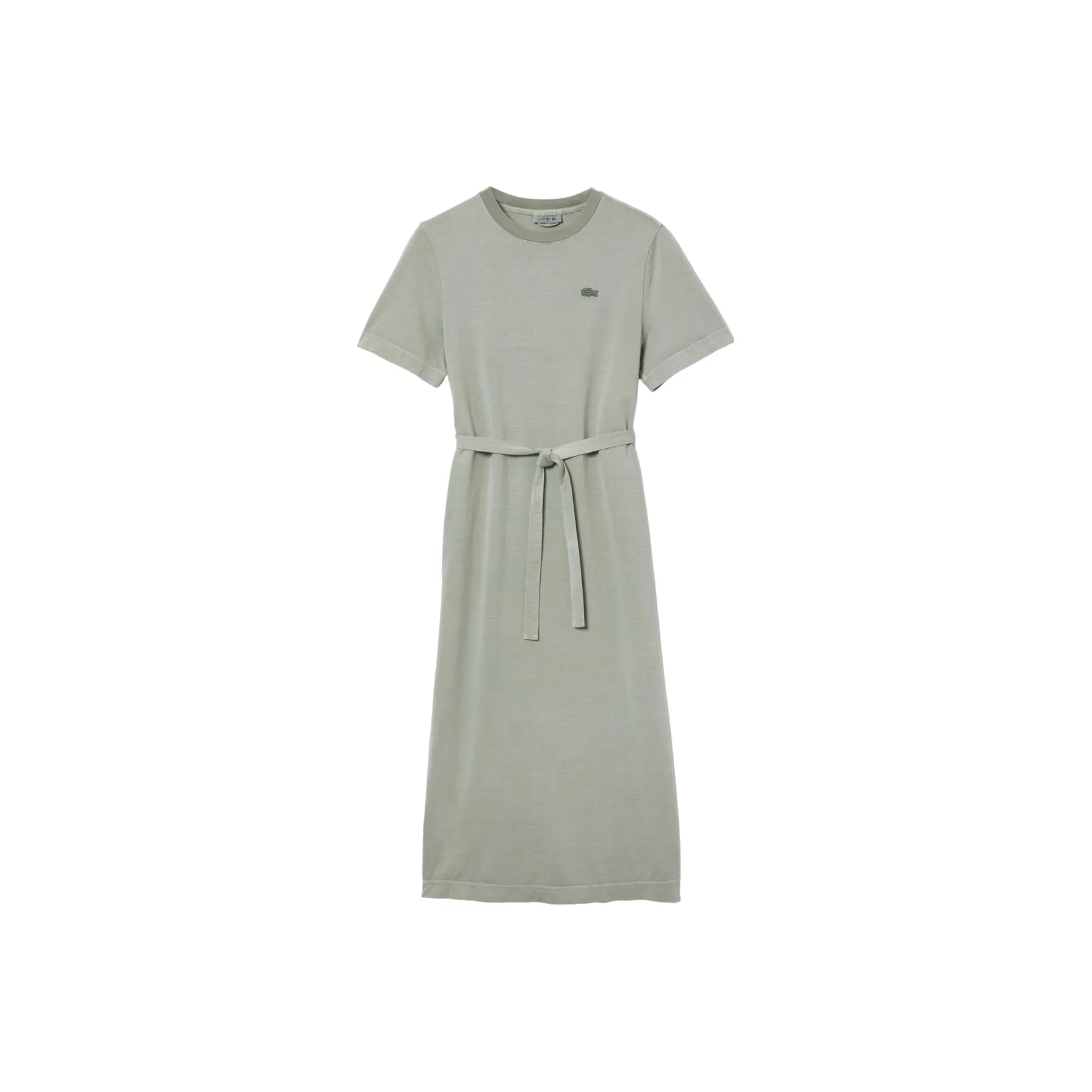 LACOSTE Серое Женское Короткое Платье с Рукавами