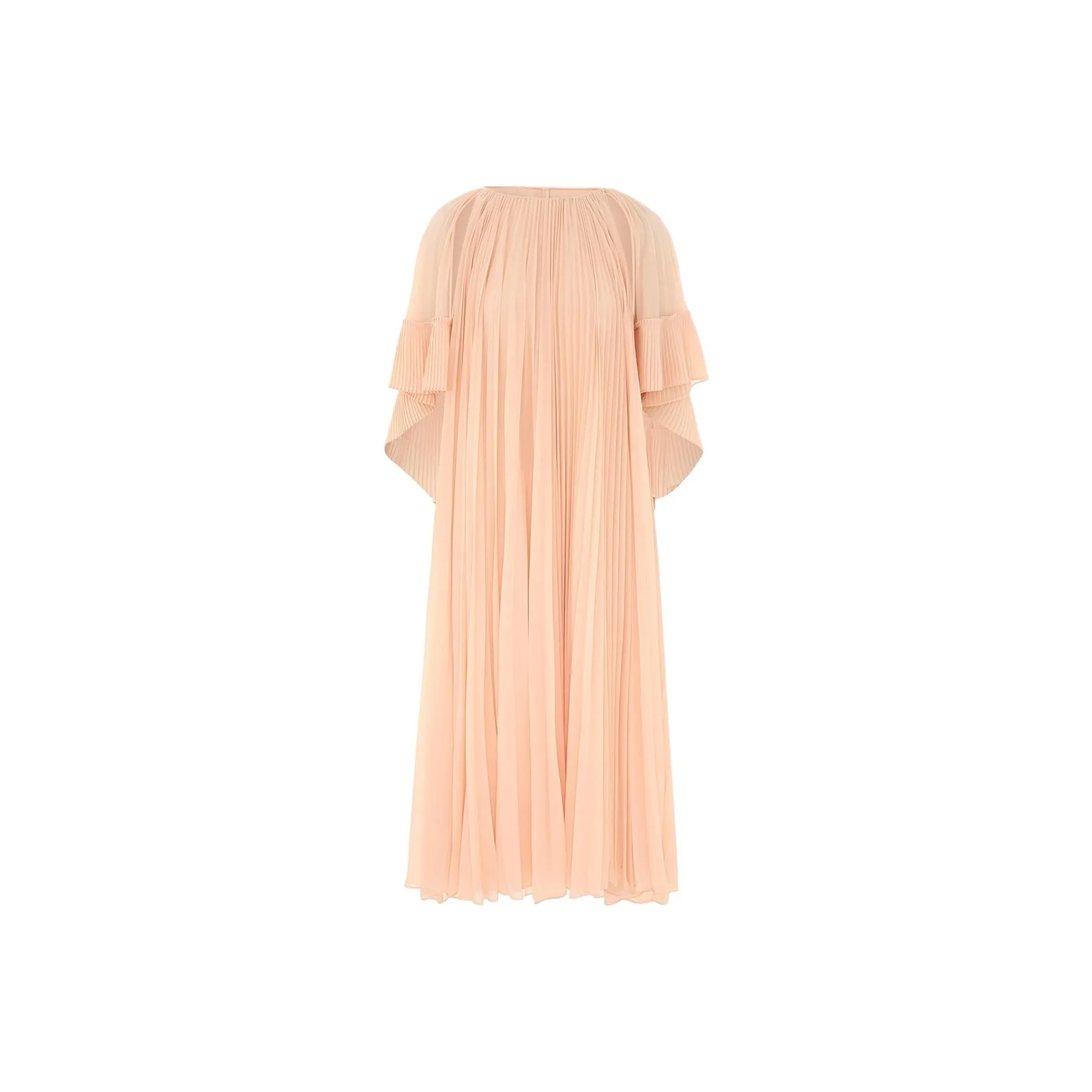 Zimmermann Illuminate Pleated Cape Dress