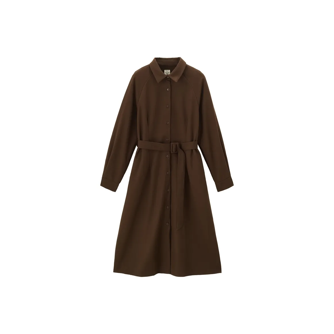 UNIQLO Long-Sleeved Dresses Women's Maroon Tan