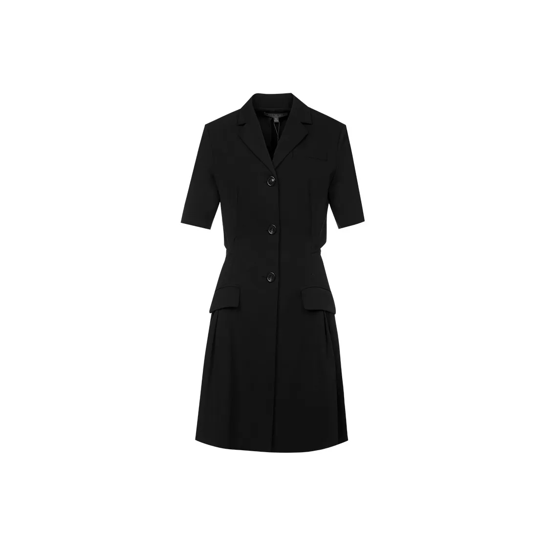 MeetMetro Короткий рукав Платье Женское Черное