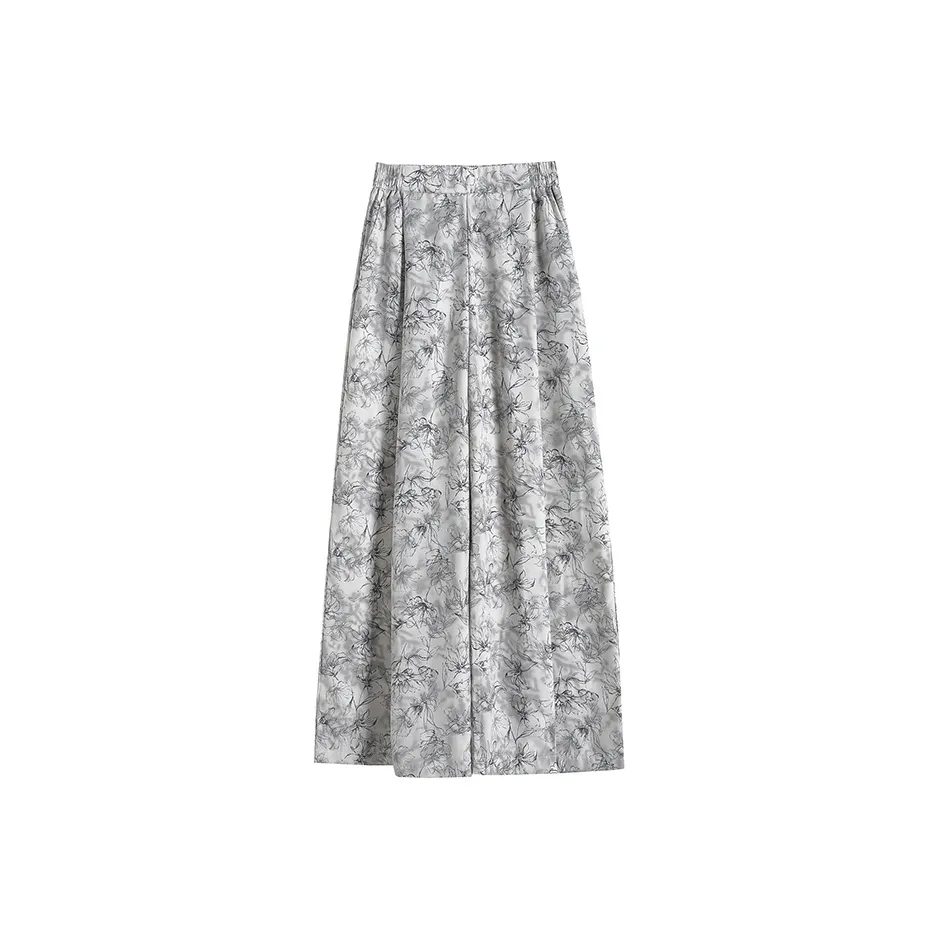 Si Bei'er Повседневные брюки Женские Белые с Цветочным