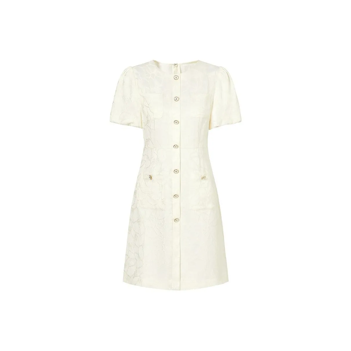 JZ. ANNAKRO Короткий рукав Платье Женское Экрю