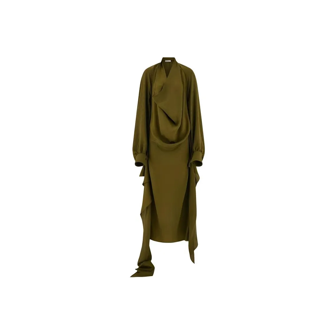 Ferragamo Long-Sleeved Dresses Women's Olive Green