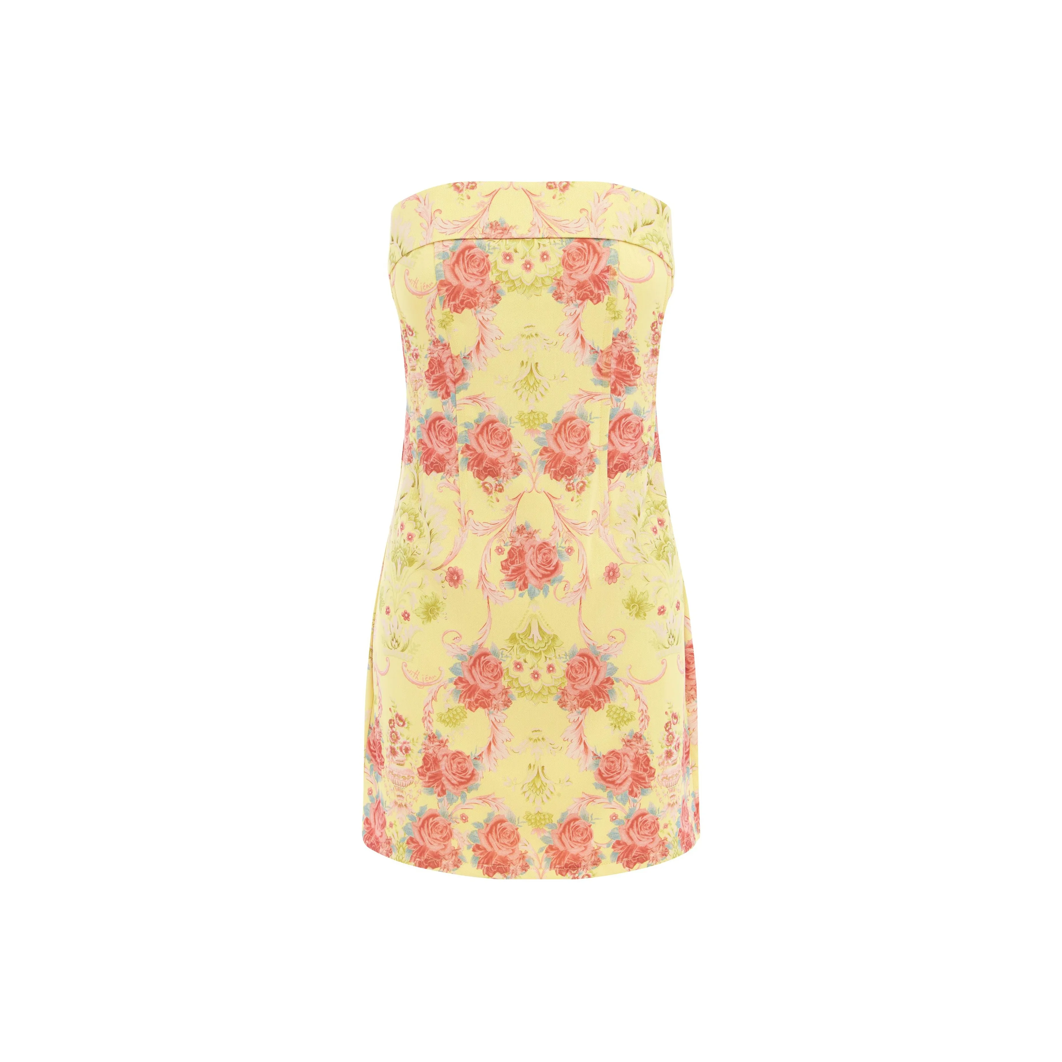 With Jean Sleeveless Dresses Women's Yellow