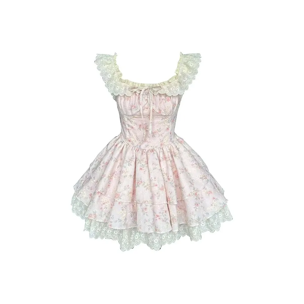 HUINIAN Короткий рукав Платье Женское Розовое