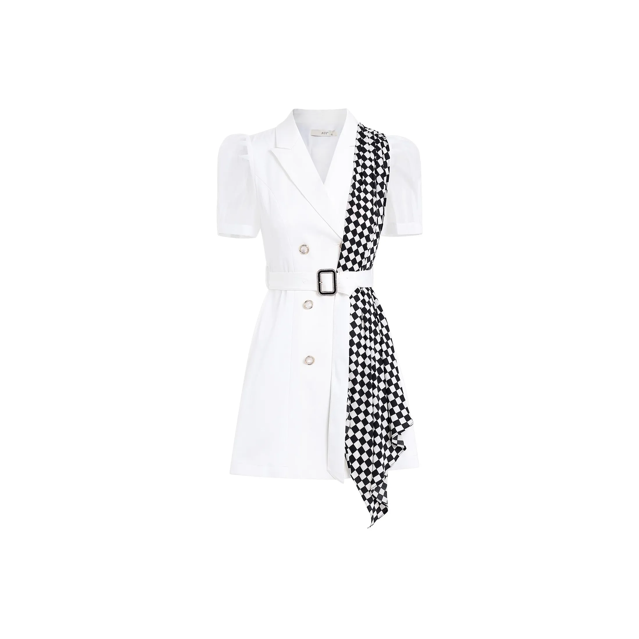 AUI Short Sleeved Dress Women's White