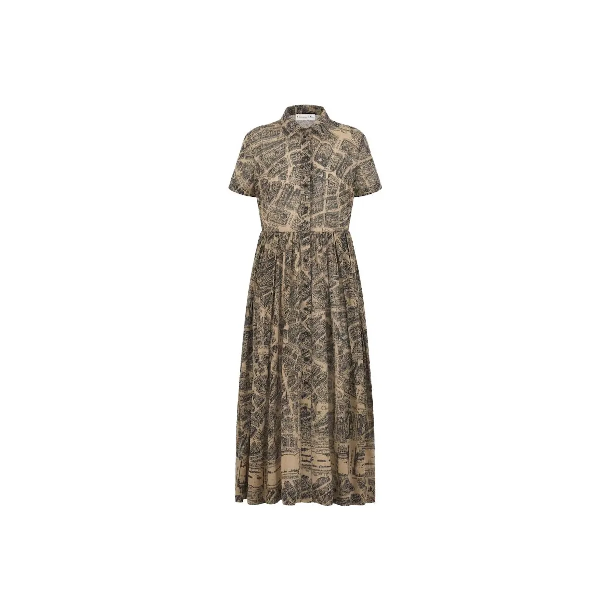 DIOR Short Sleeved Dresses Women's Brown