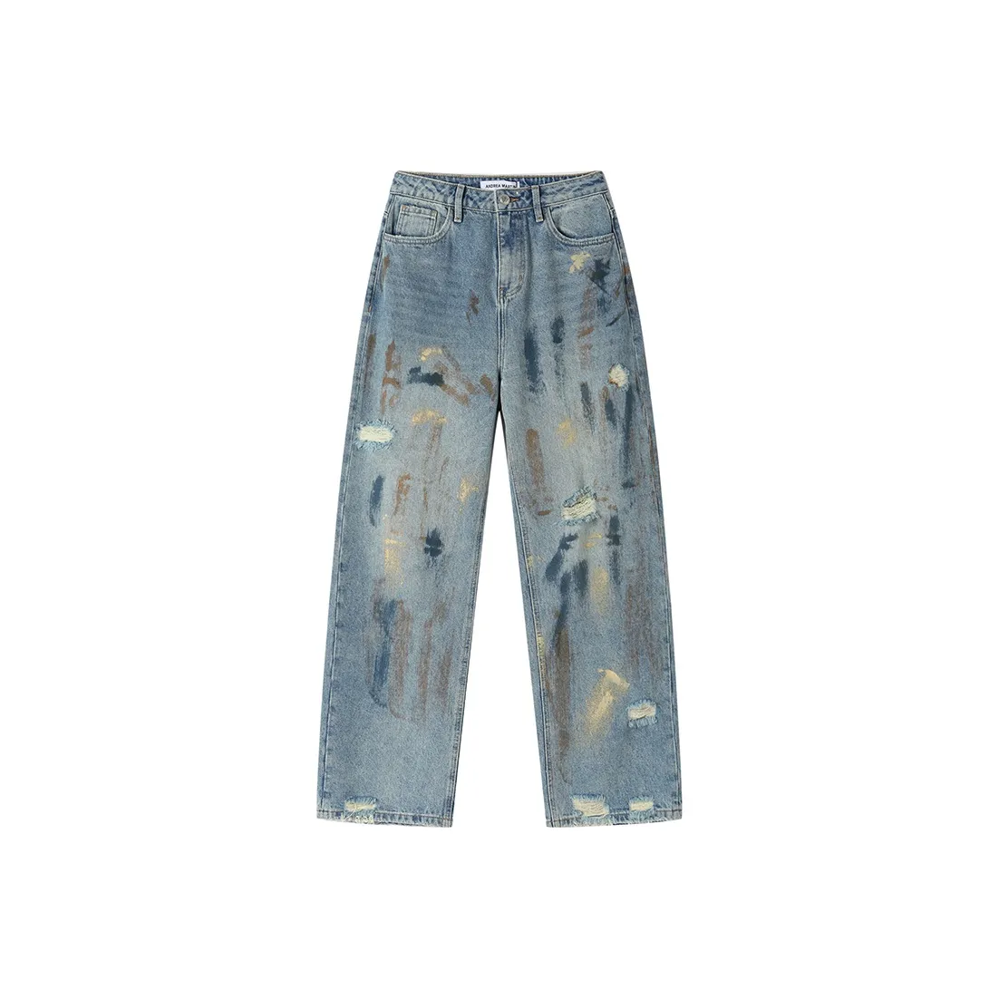 ANDREA MARTIN Синие Женские Джинсы