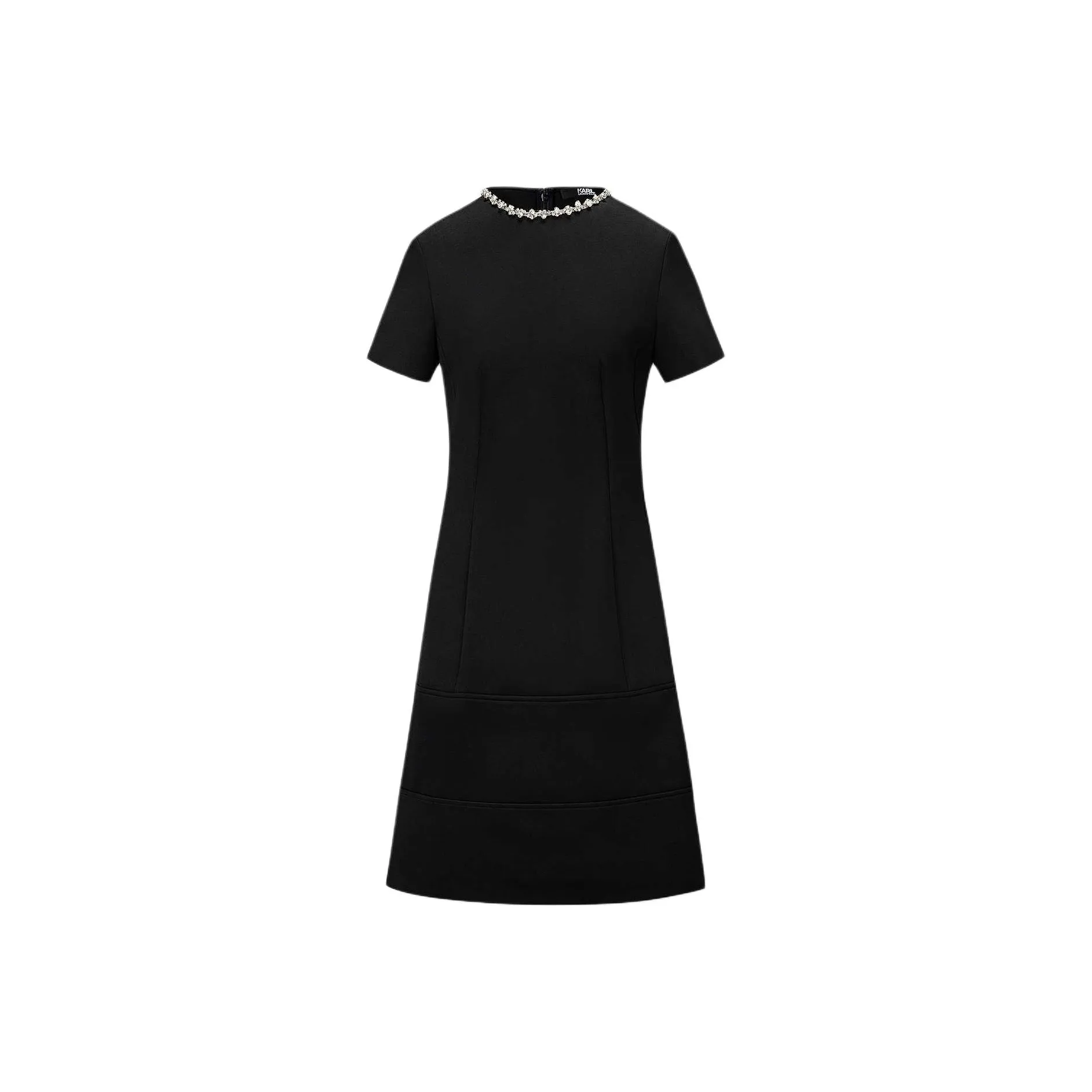 KARL LAGERFELD SS25 Короткий рукав Платье Женское Черное