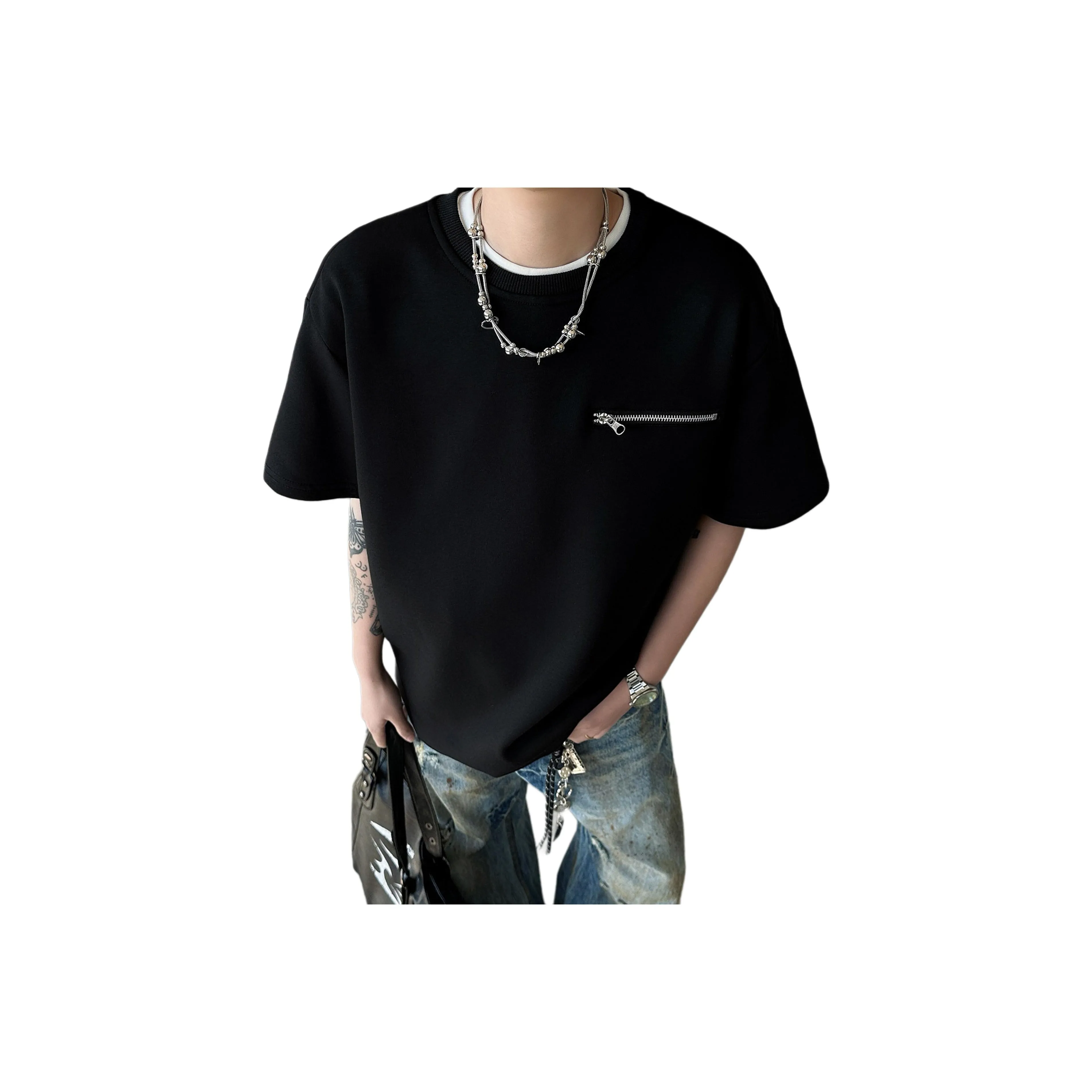 COMOWA Черная унисекс футболка