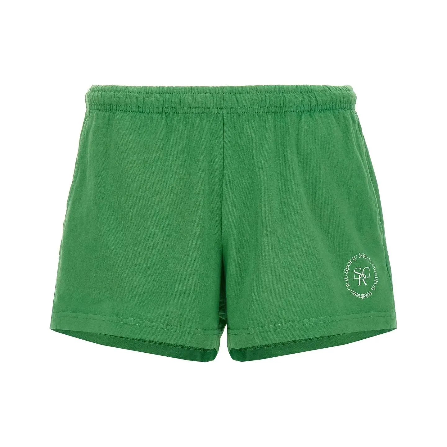 SPORTY & RICH Stars Health Crew Disco Short Jolly Green/White
