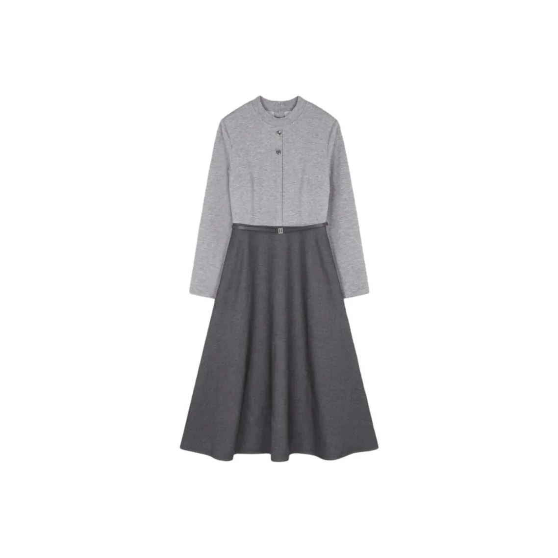 IHIMI Long Sleeved Dresses Women's Elegant Gray