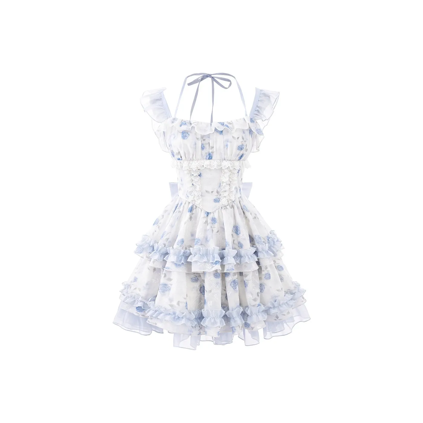 PLANE DRIFT Short Sleeved Dress Women's Lady Heather Blue
