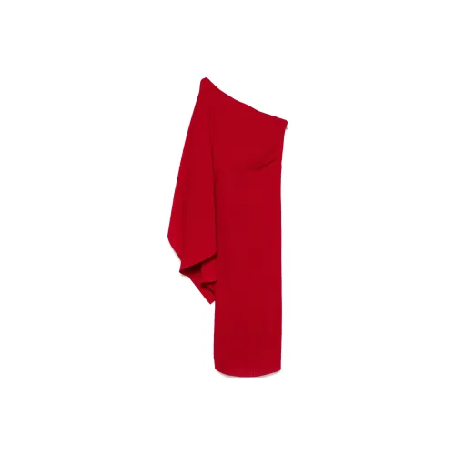 Solace London Red Женские Длинные Рукава Платья