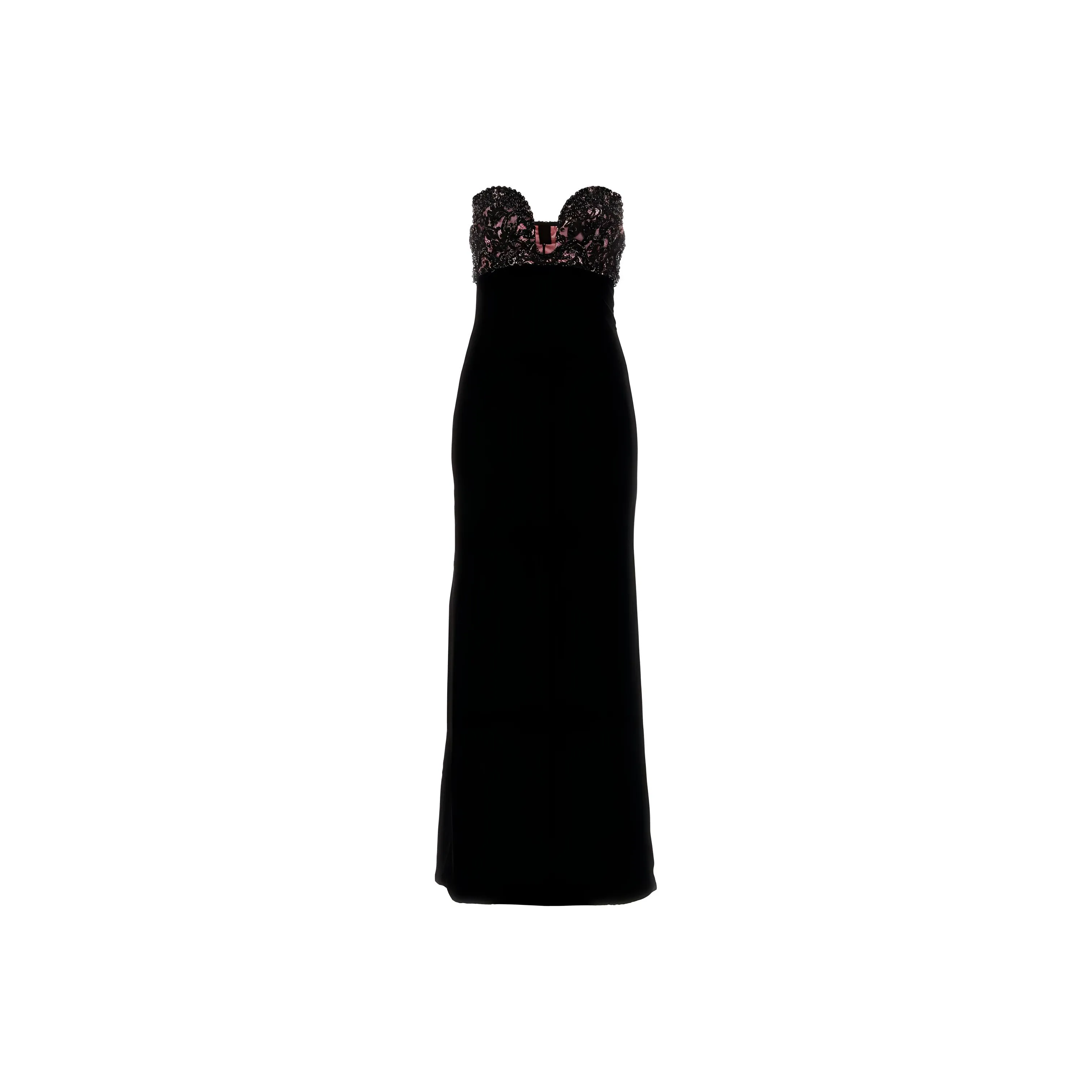 GIORGIO ARMANI Cut Out Detailed Embellished Bustier Maxi Dress