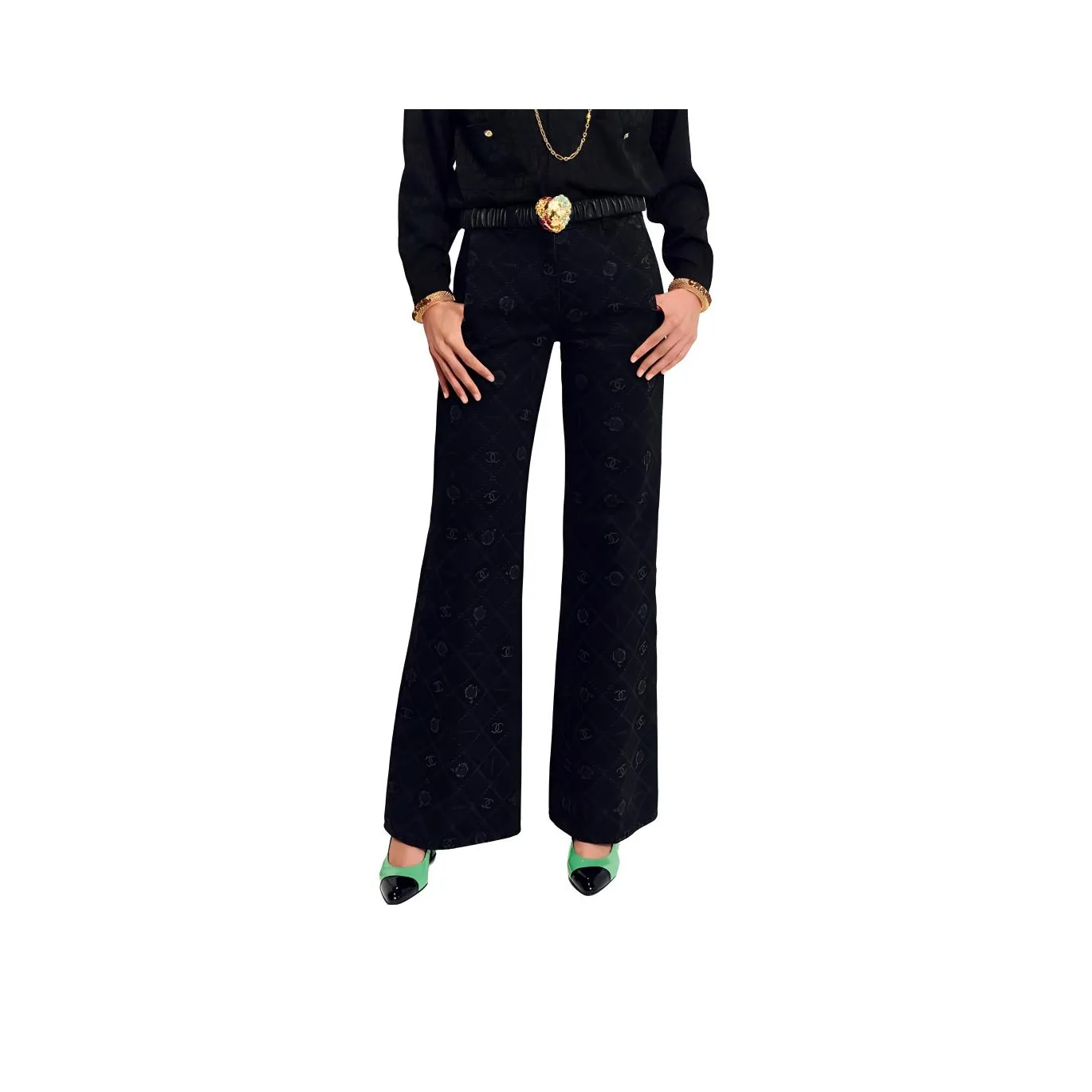CHANEL Jeans Women's Black
